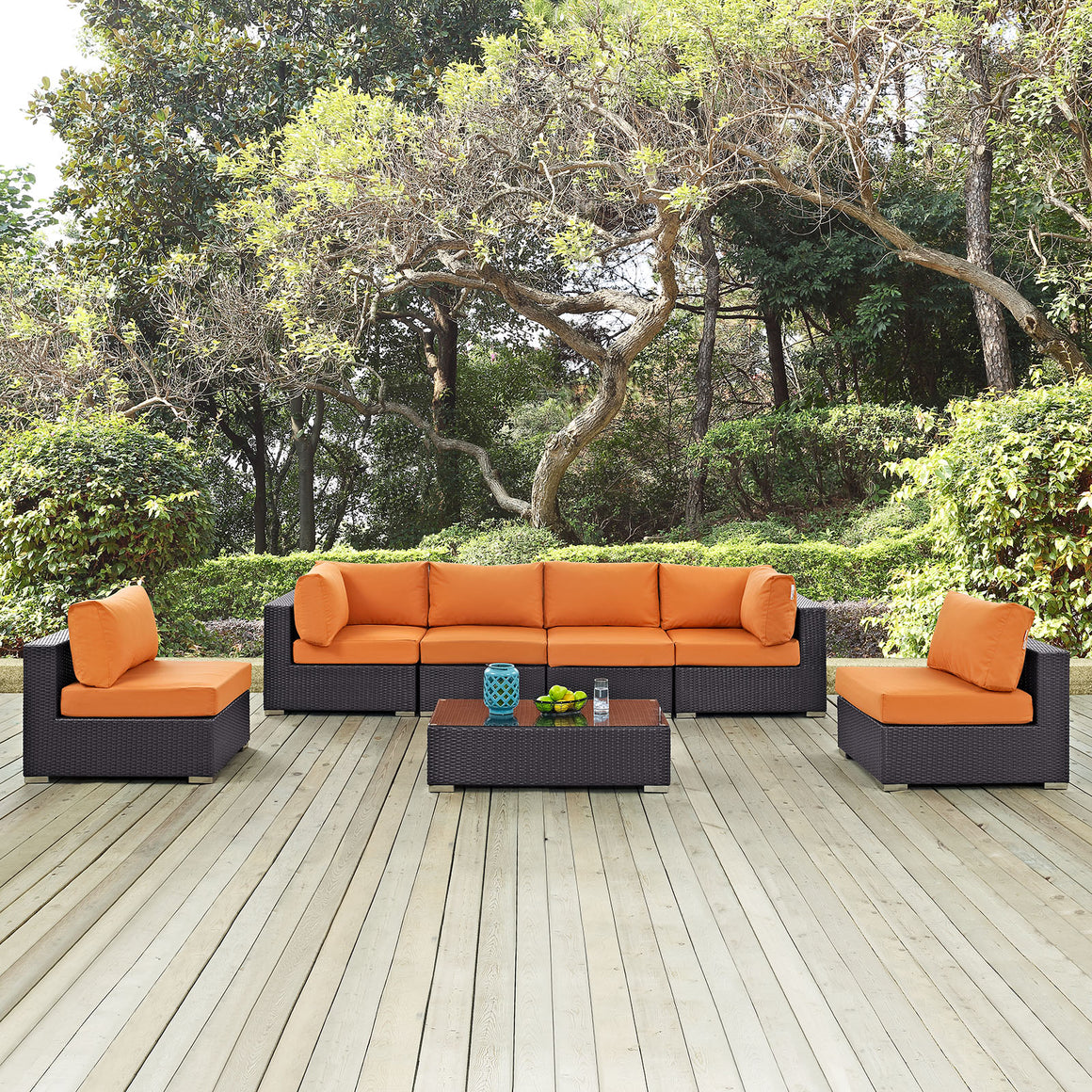 Convene 7 Piece Outdoor Patio Sectional  Set