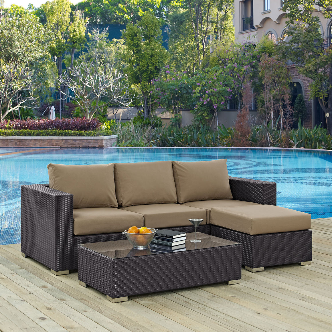 Convene 3 Piece Outdoor Patio  Sofa Set