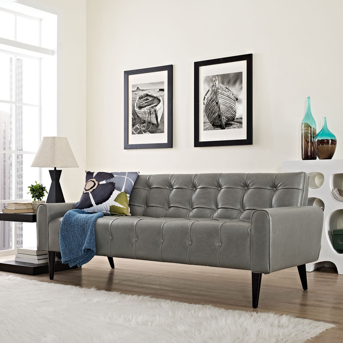 Delve Upholstered Vinyl Sofa