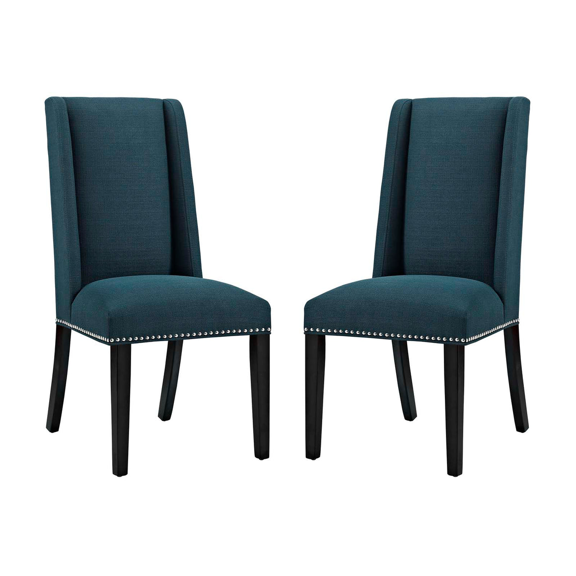 Baron Fabric Dining Chair in Azure Set of 2