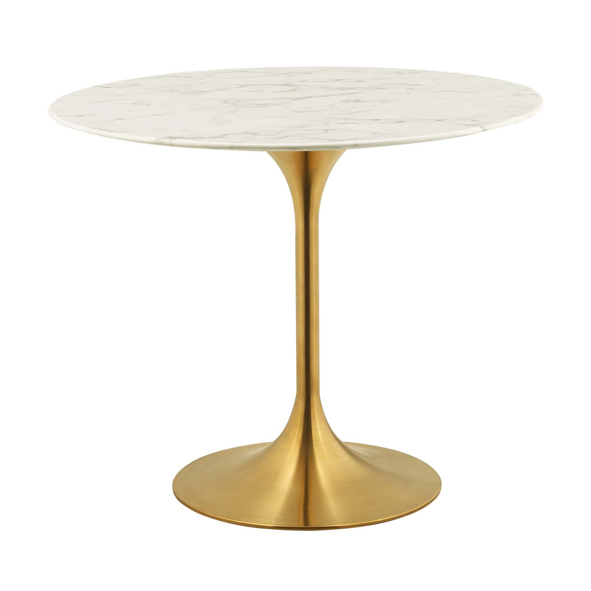 Lippa 36"  Round Dining Table in Gold White