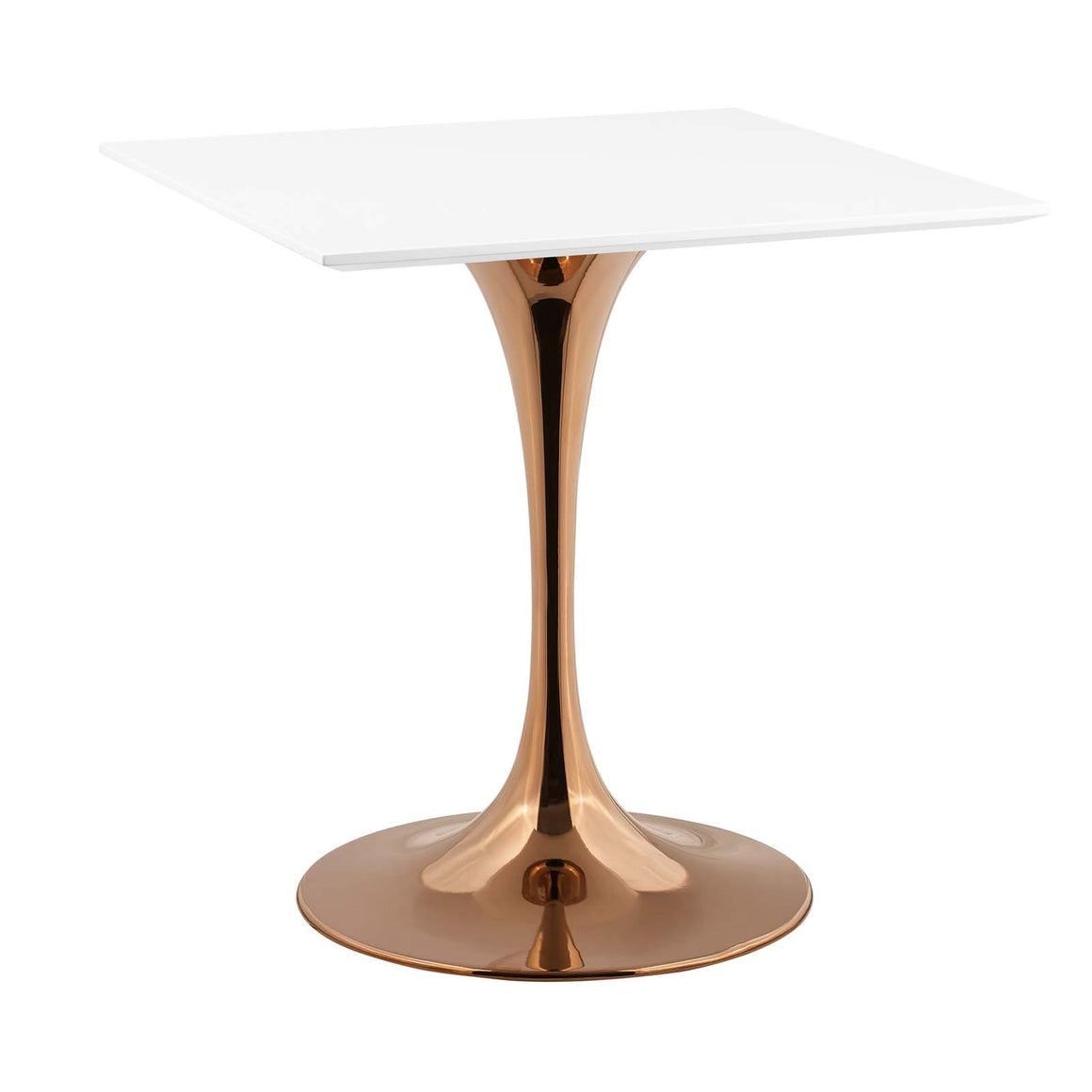 Lippa 28" Square Dining Table in Rose White