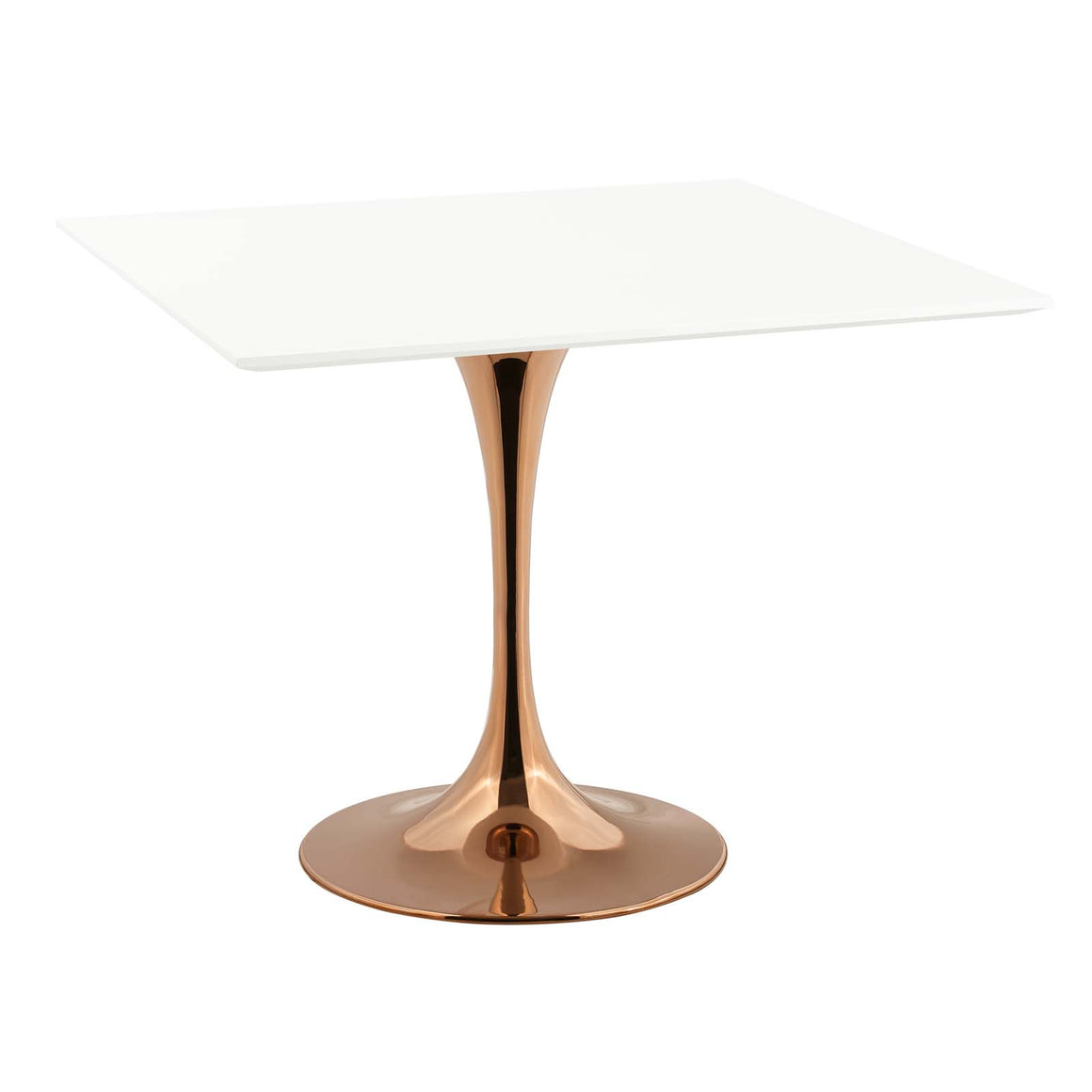 Lippa 36" Square Dining Table in Rose White