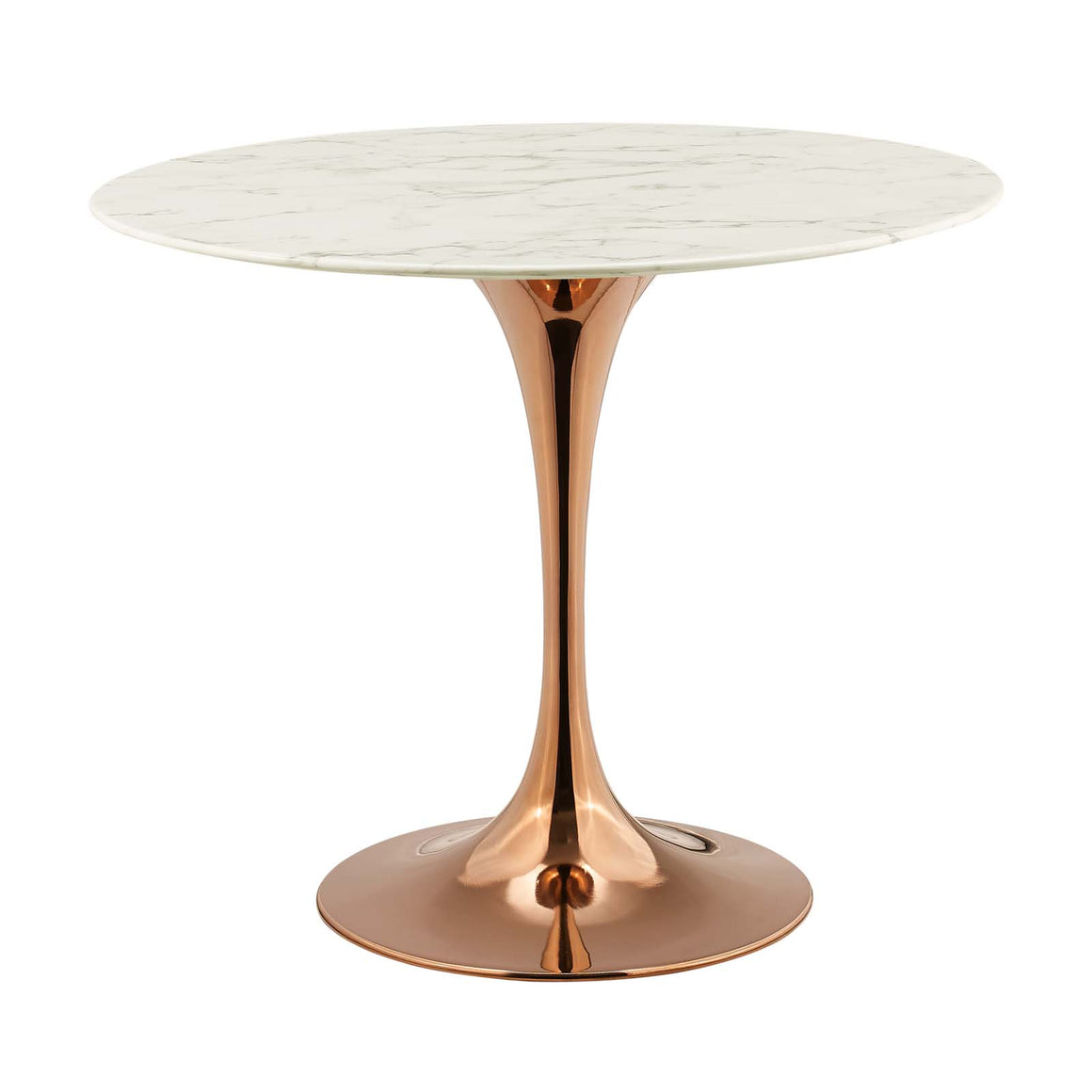 Lippa 36"  Round Dining Table in Rose White