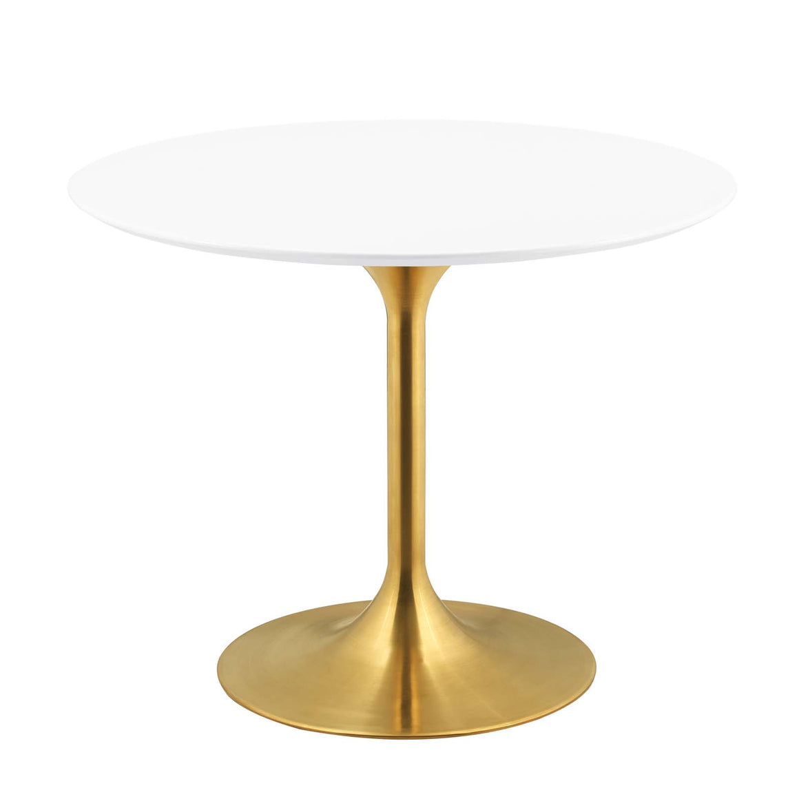 Lippa 40" Round Dining Table in  Gold White