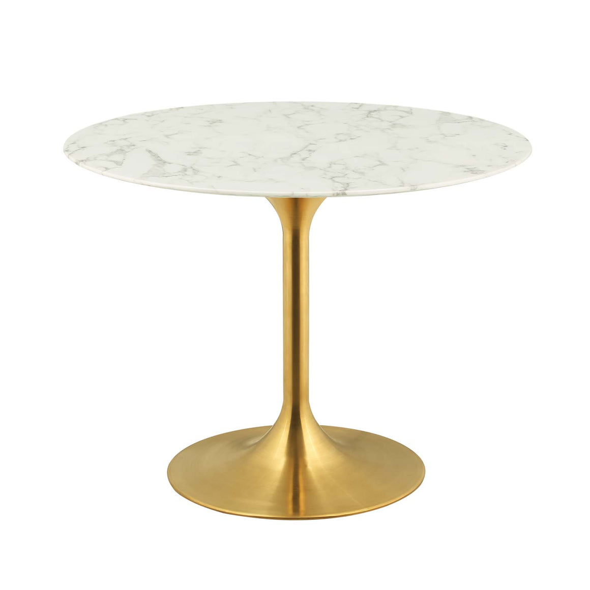 Lippa 40"  Round Dining Table in Gold White