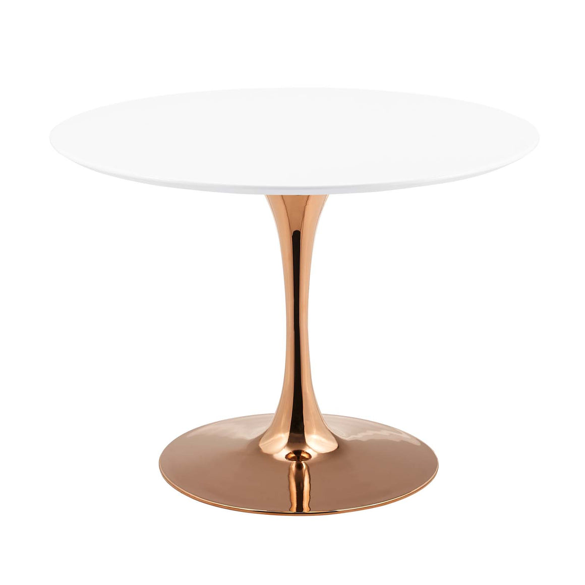 Lippa 40" Round Dining Table in  Rose White