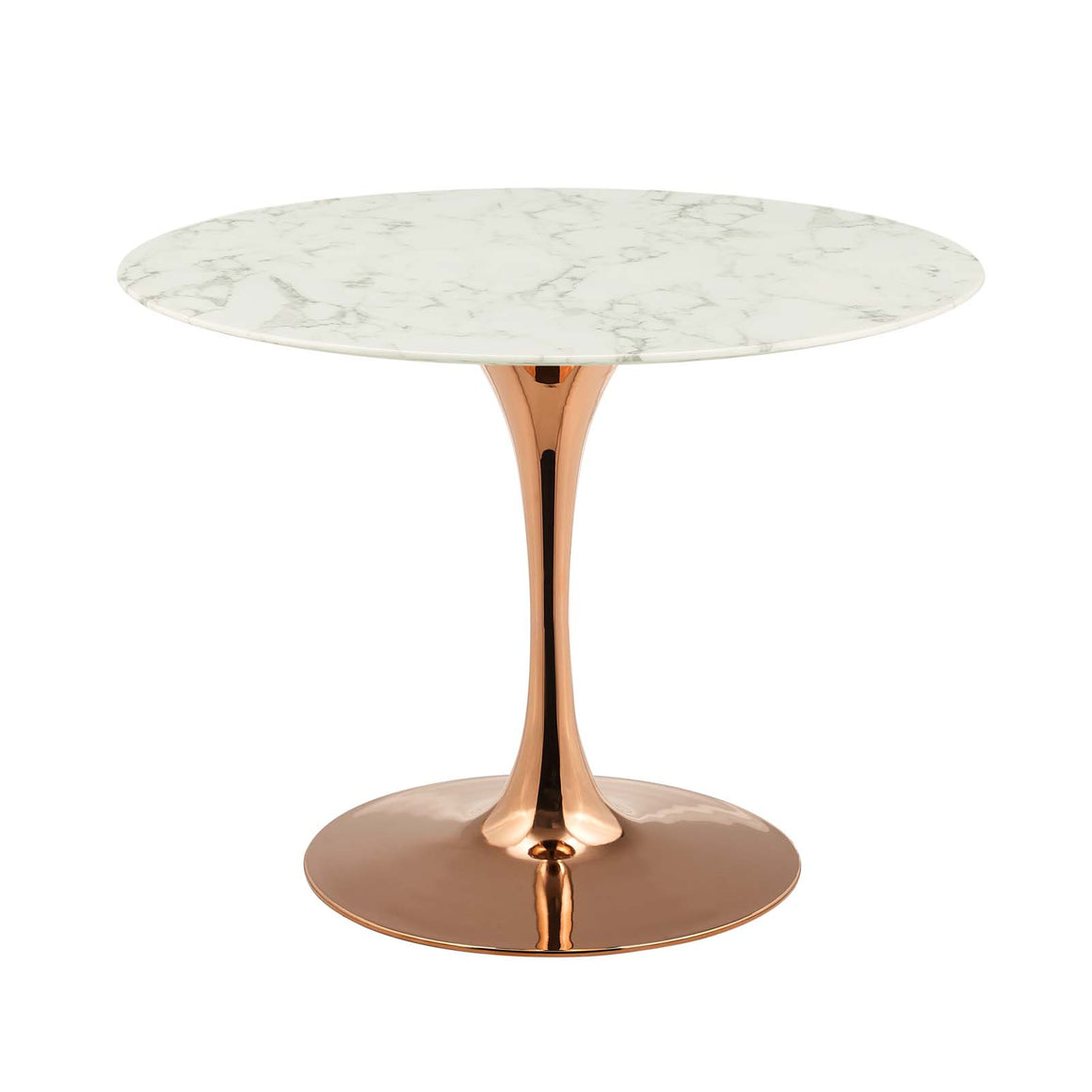 Lippa 40"  Round Dining Table in Rose White