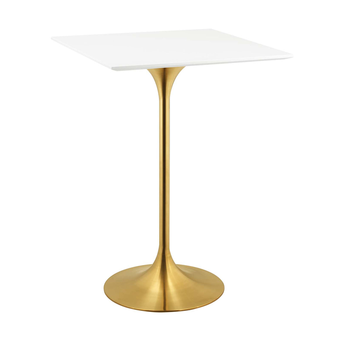 Lippa 28" Square Bar Table in Gold White