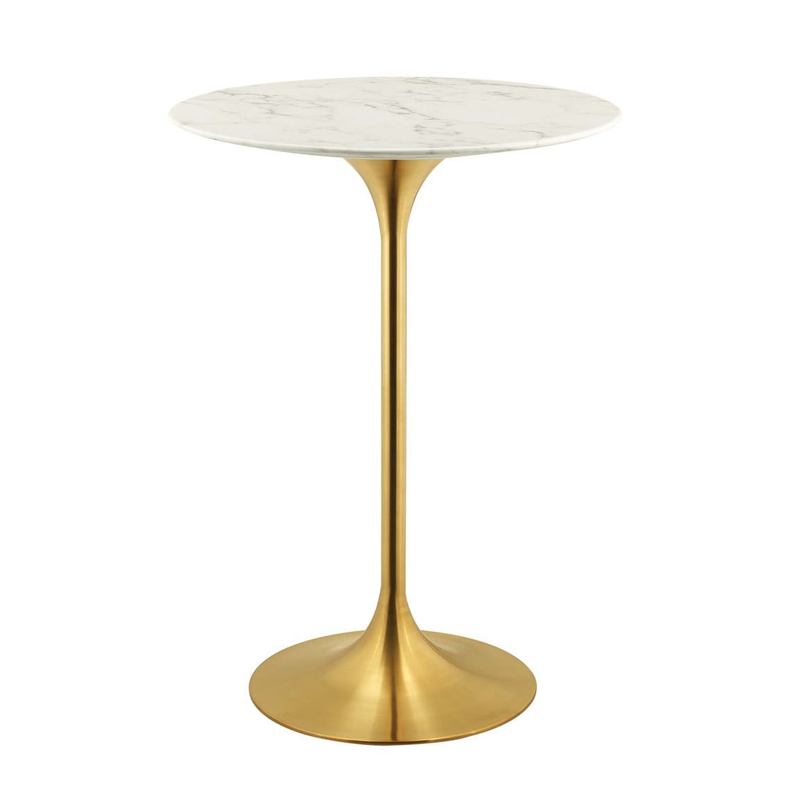 Lippa 28"  Bar Table in Gold White