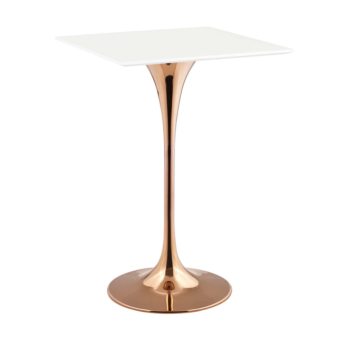 Lippa 28" Square Bar Table in Rose White