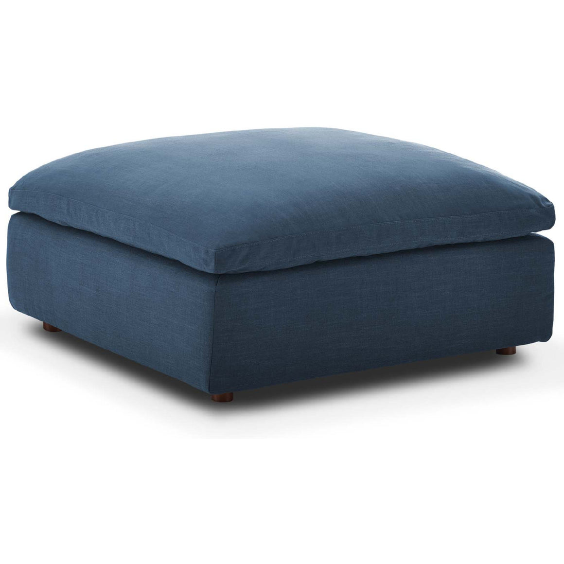 Commix Down Filled Overstuffed Ottoman in Gray