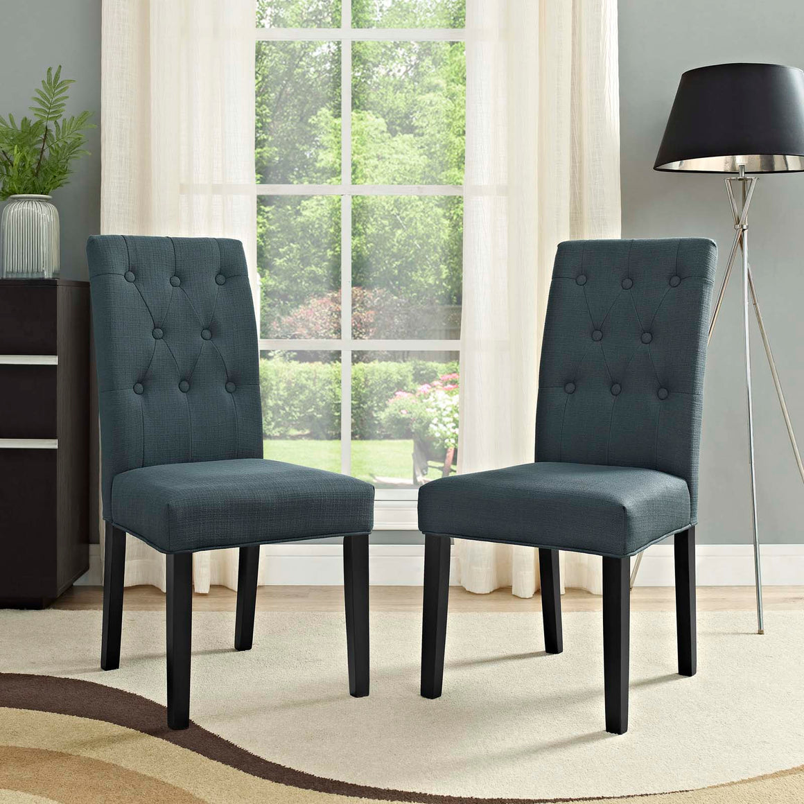 Confer Dining Side Chair Fabric Set of 2