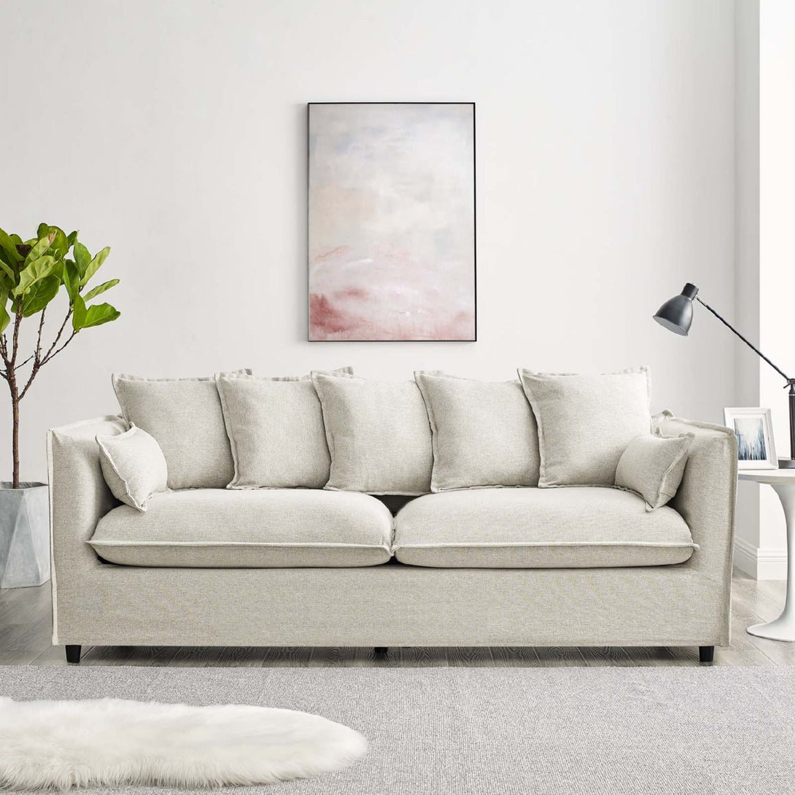 Avalon Slipcover Fabric Sofa