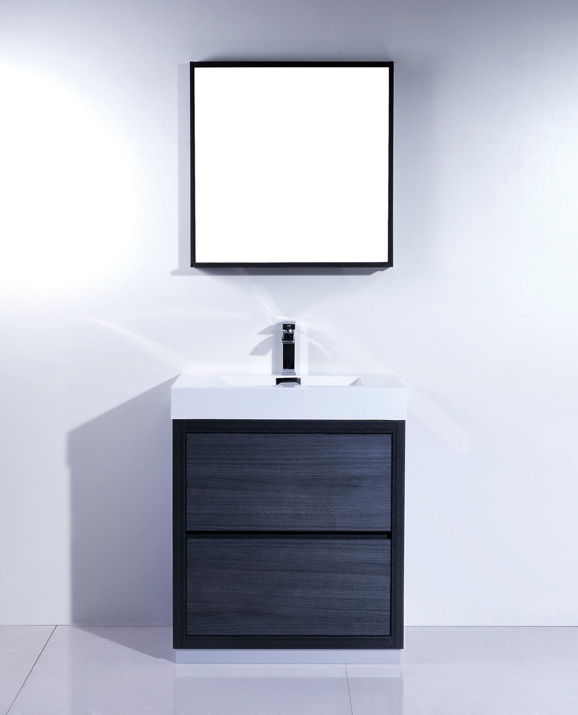 Bliss 30" Gray Oak Free Standing Modern Bathroom Vanity
