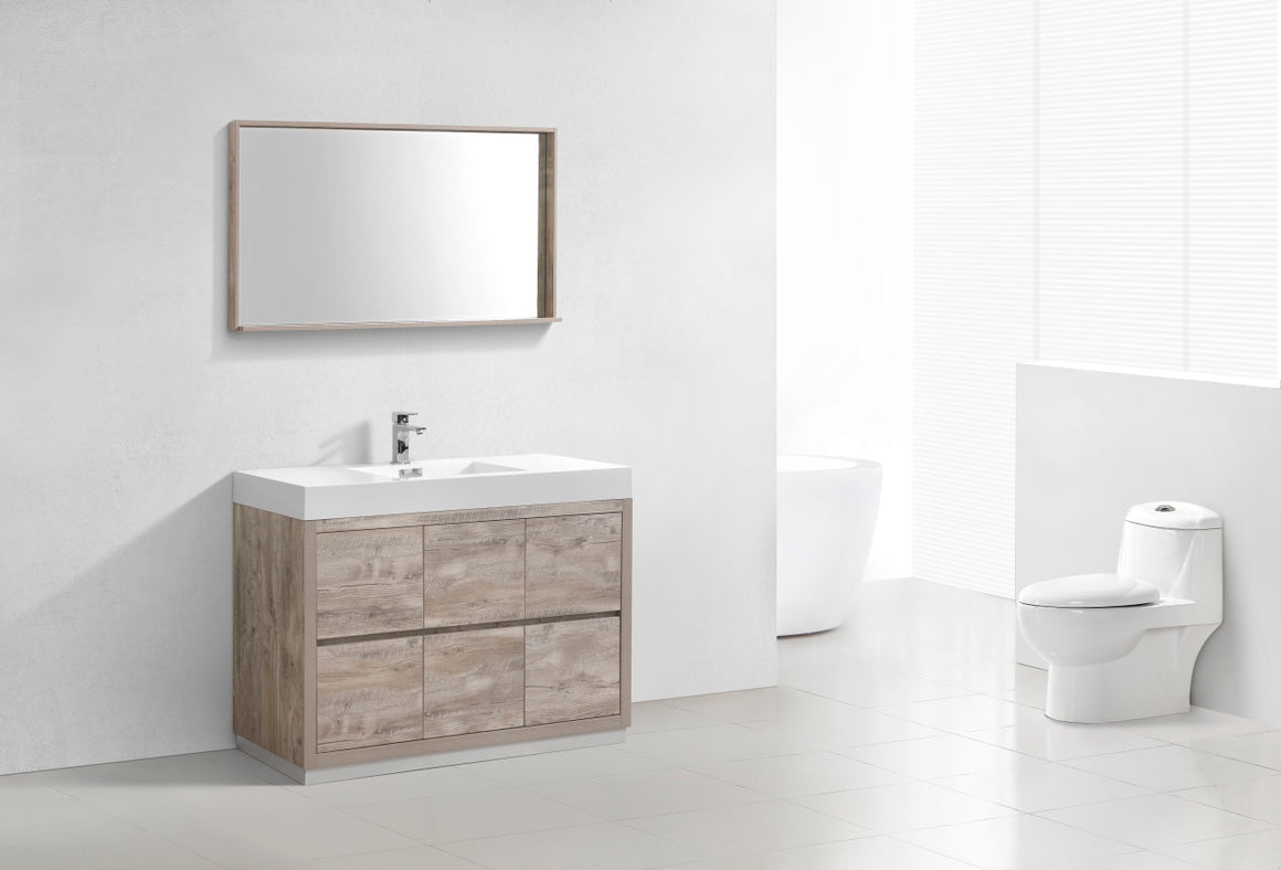 Bliss 48" Nature Wood Free Standing Modern Bathroom Vanity