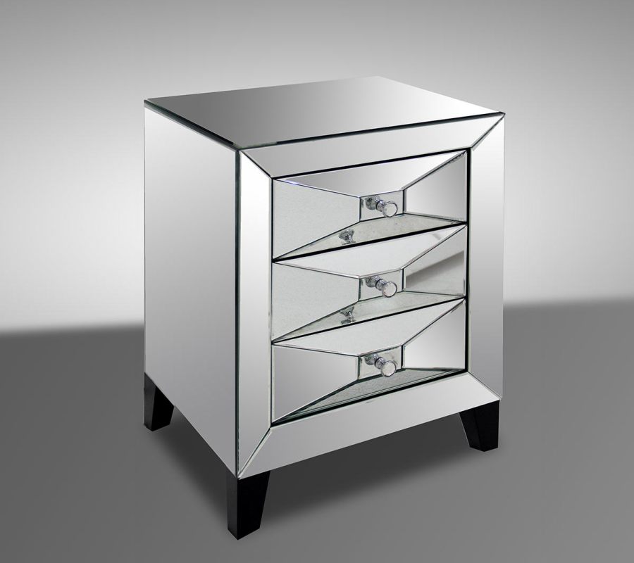 Modrest Warwick - Transitional Mirror Bedside Table