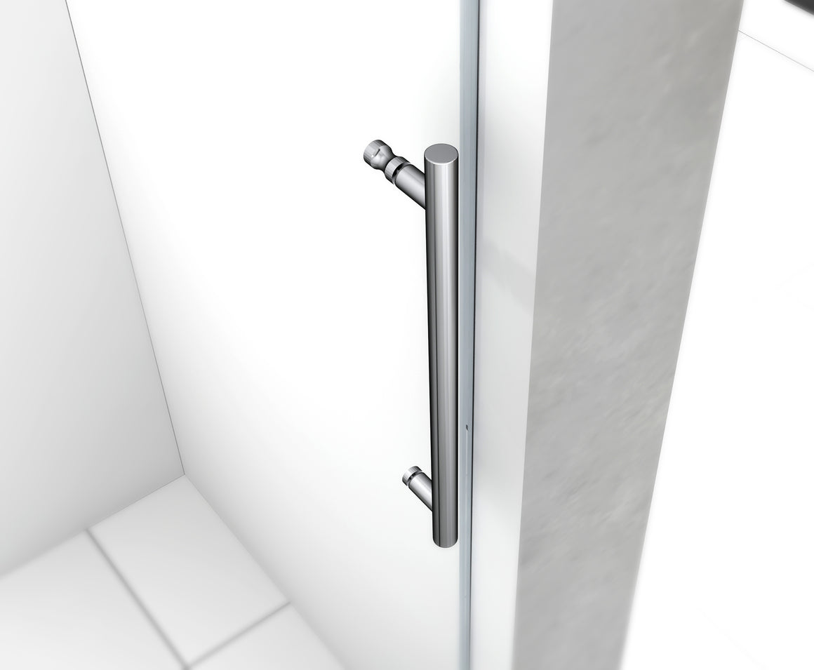 65 x 75 in. Frameless Sliding Shower Door with Chrome Hardware