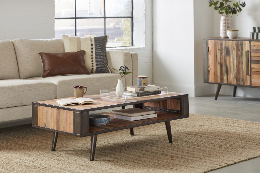 Nordic Coffee Table with Open Shelf