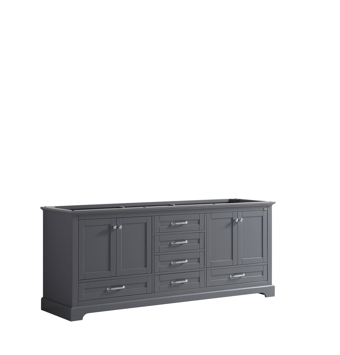 Dukes 80" Vanity Cabinet Only in Dark Grey