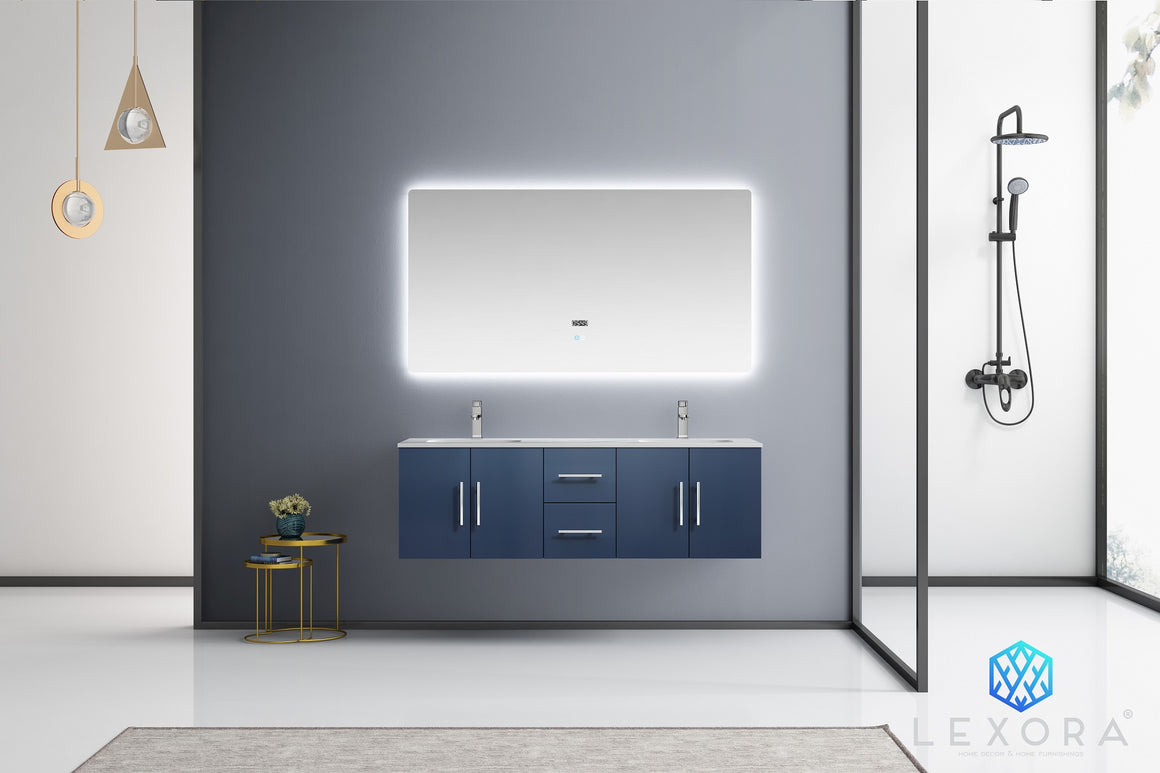 Geneva 60" Navy Blue Vanity Cabinet Only