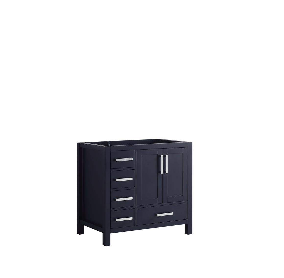 Jacques 36" Navy Blue Vanity Cabinet Only - Left Version
