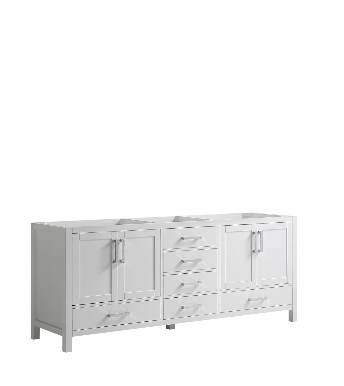 Jacques 80" Vanity Cabinet Only in White