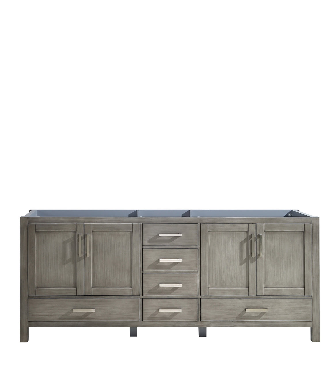 Jacques 80" Vanity Cabinet Only in Distressed Grey