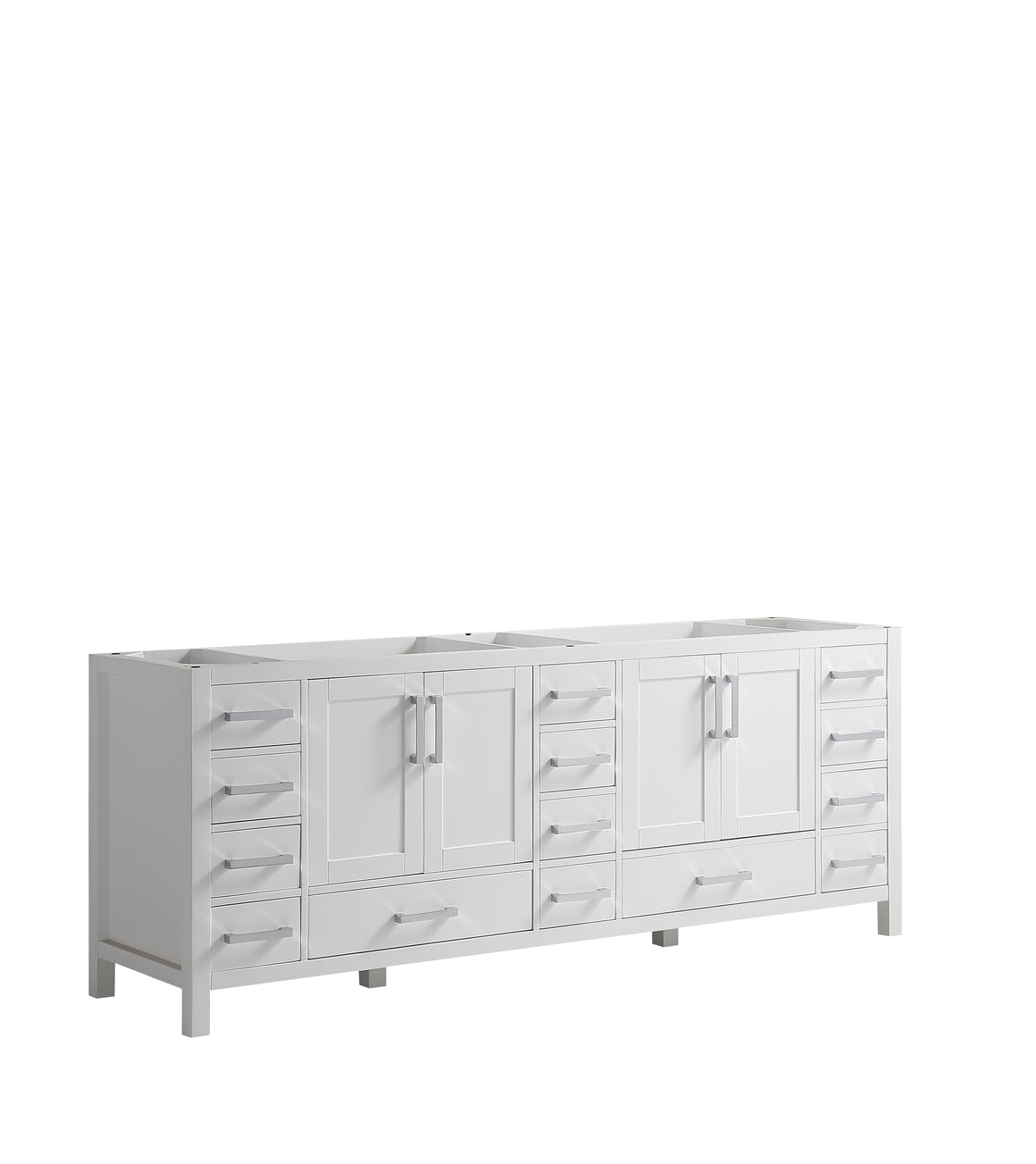 Jacques 84" Vanity Cabinet Only in White