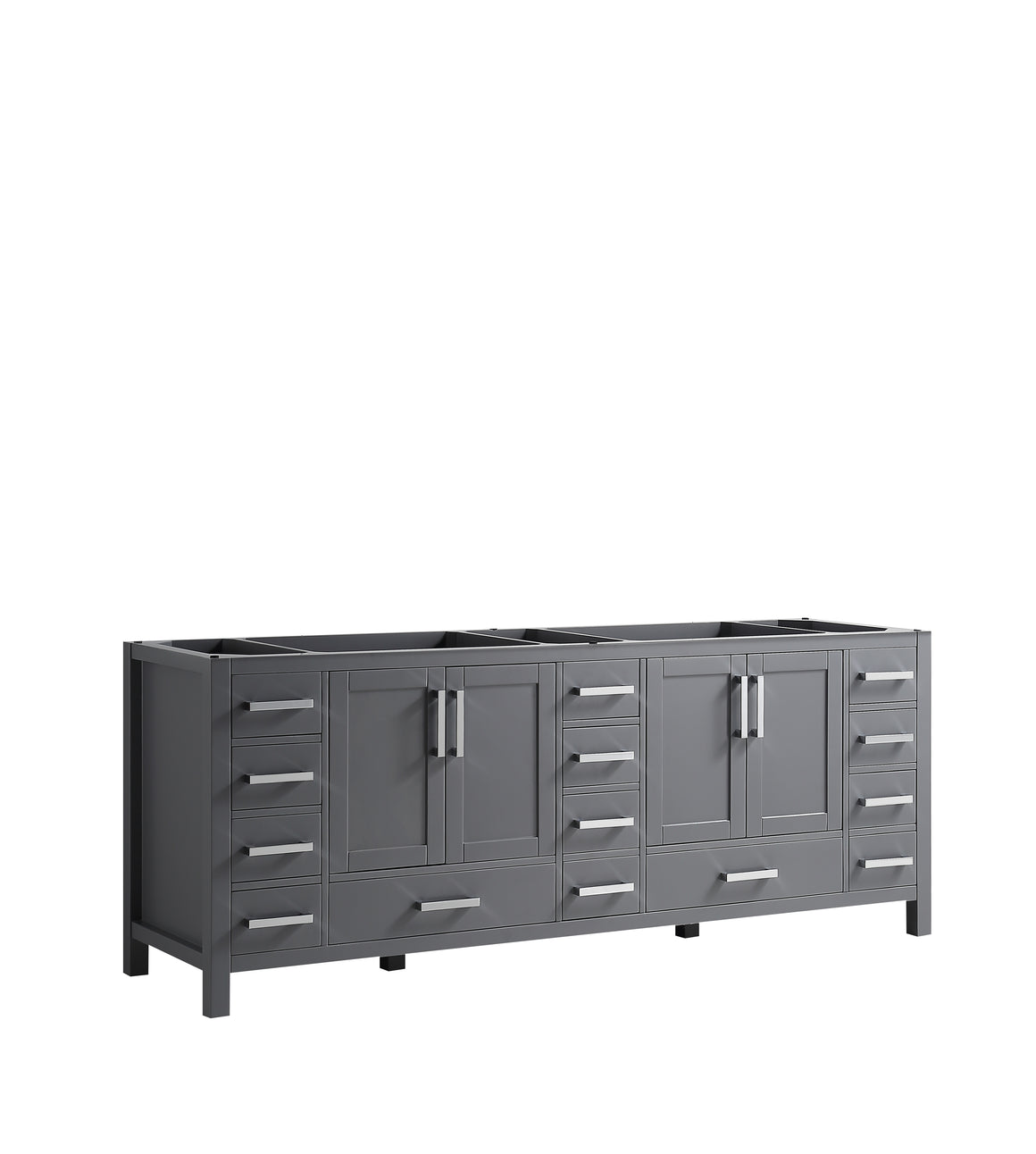 Jacques 84" Vanity Cabinet Only in Dark Grey