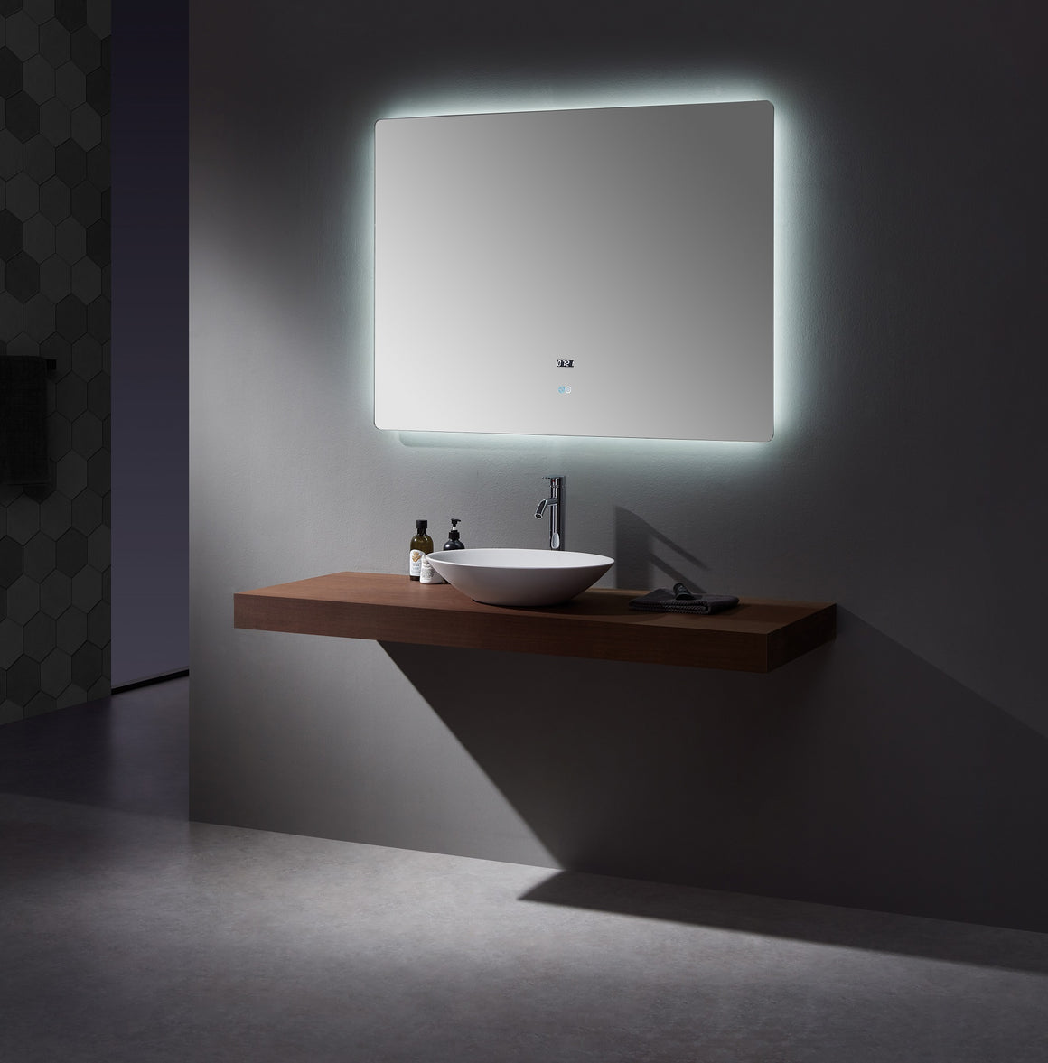 Lugano 48" Wide x 36" Tall LED Mirror w/ Defogger