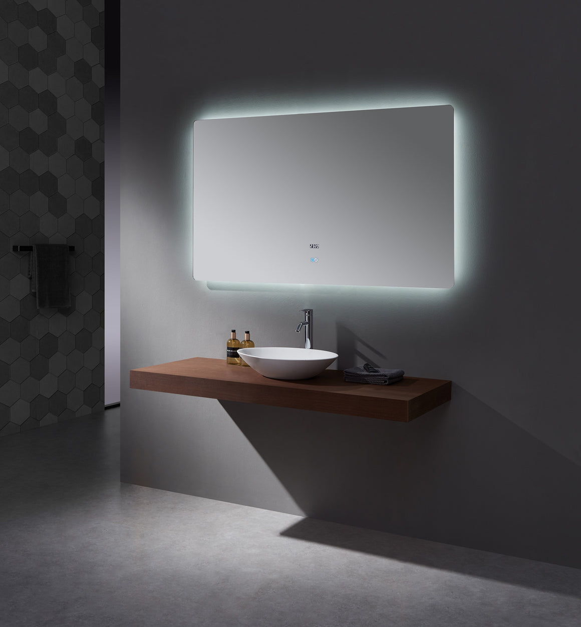 Lugano 60" Wide x 36" Tall LED Mirror w/ Defogger