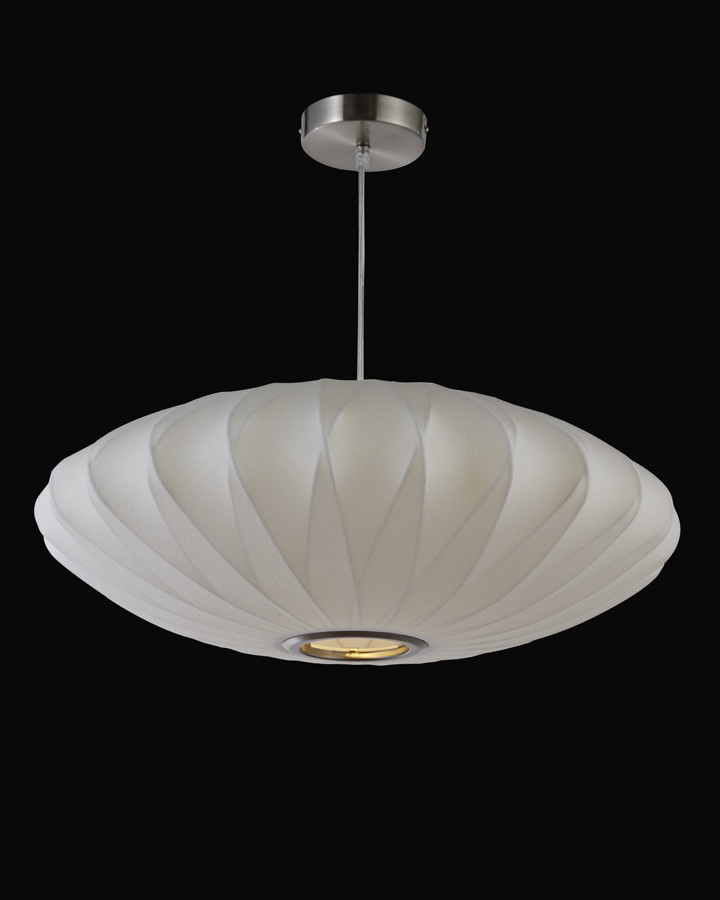 LM10904-22 Oval Cocoon Ceiling 22" Pendant White