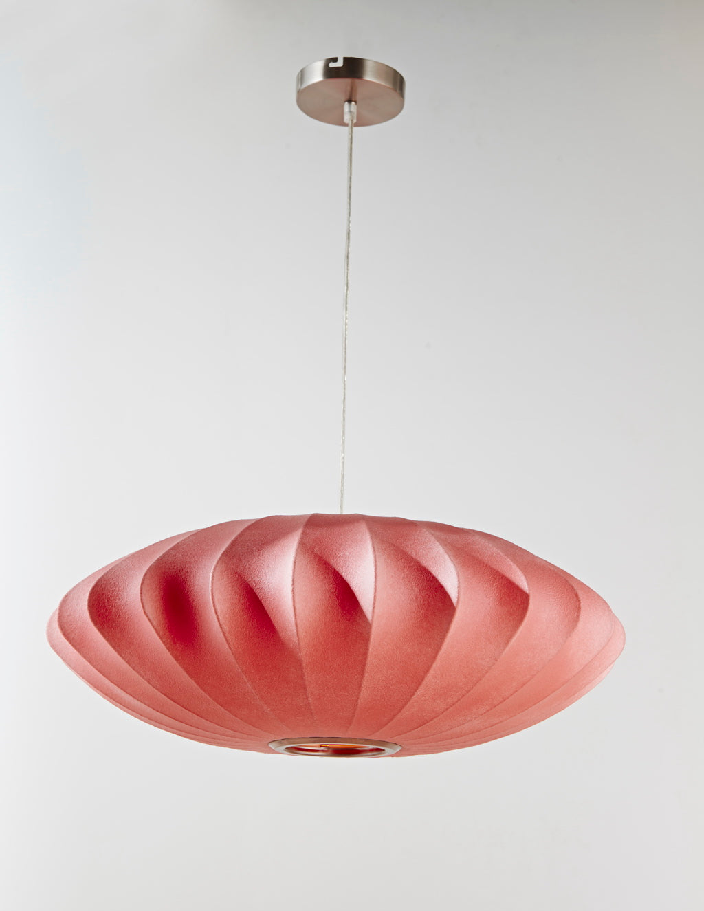 LM10905-18-RD Oval Cocoon Ceiling 18" Pendant Red