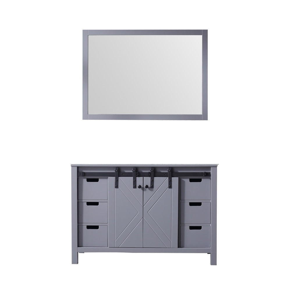 Marsyas 48" Single Vanity Dark Grey, no Top and 44" Mirror