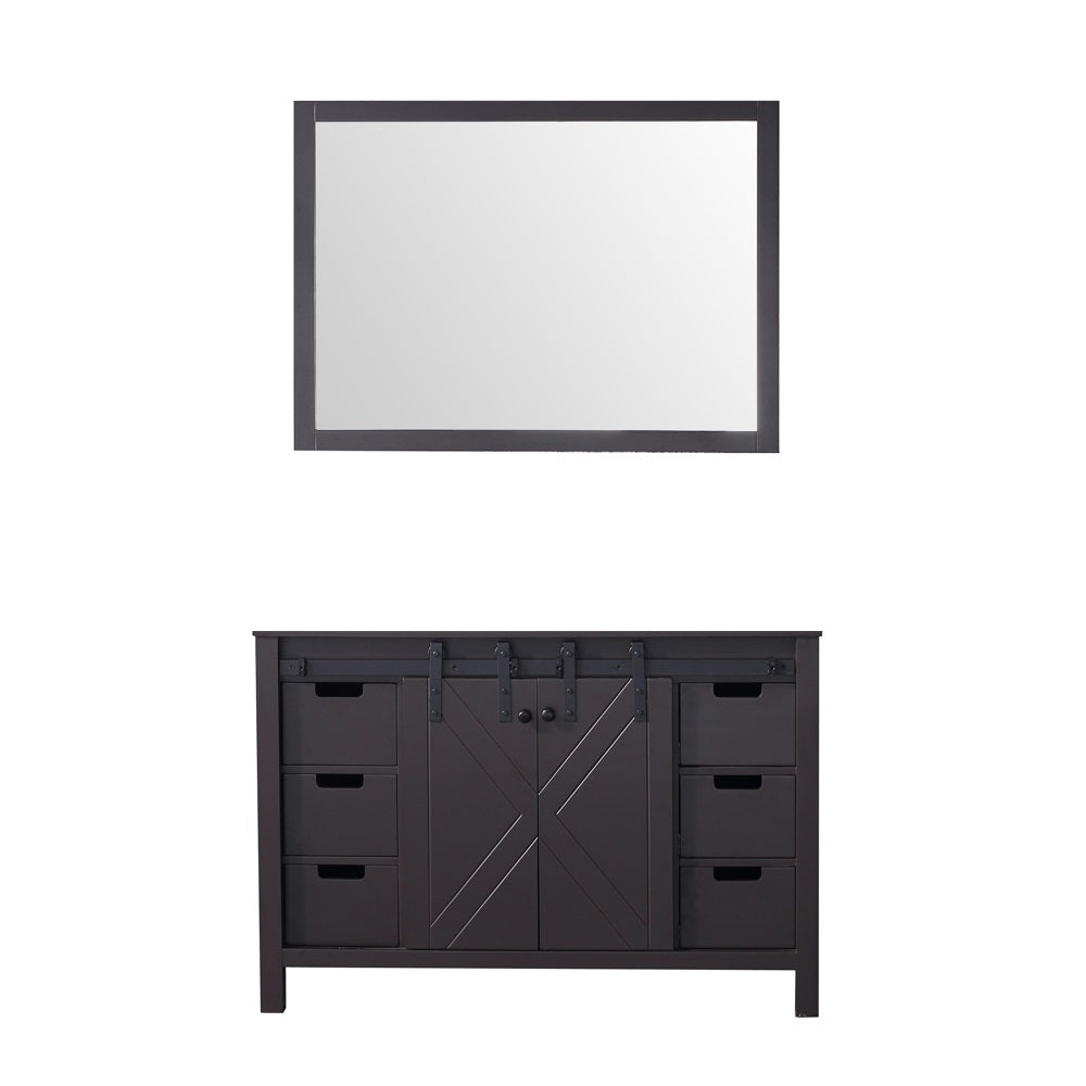 Marsyas 48" Single Vanity Brown, no Top and 44" Mirror