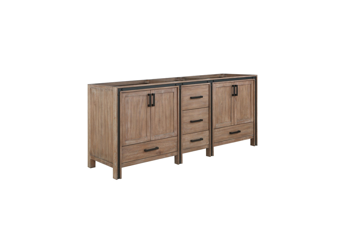 Ziva 80" Rustic Barnwood Vanity Cabinet Only