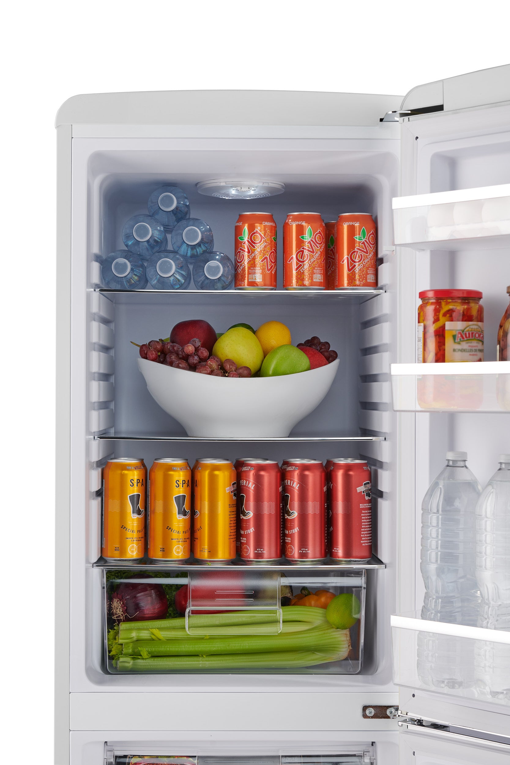 iio 7 Cu. Ft. Retro Refrigerator with Bottom Freezer in Frost White -  HouseTie