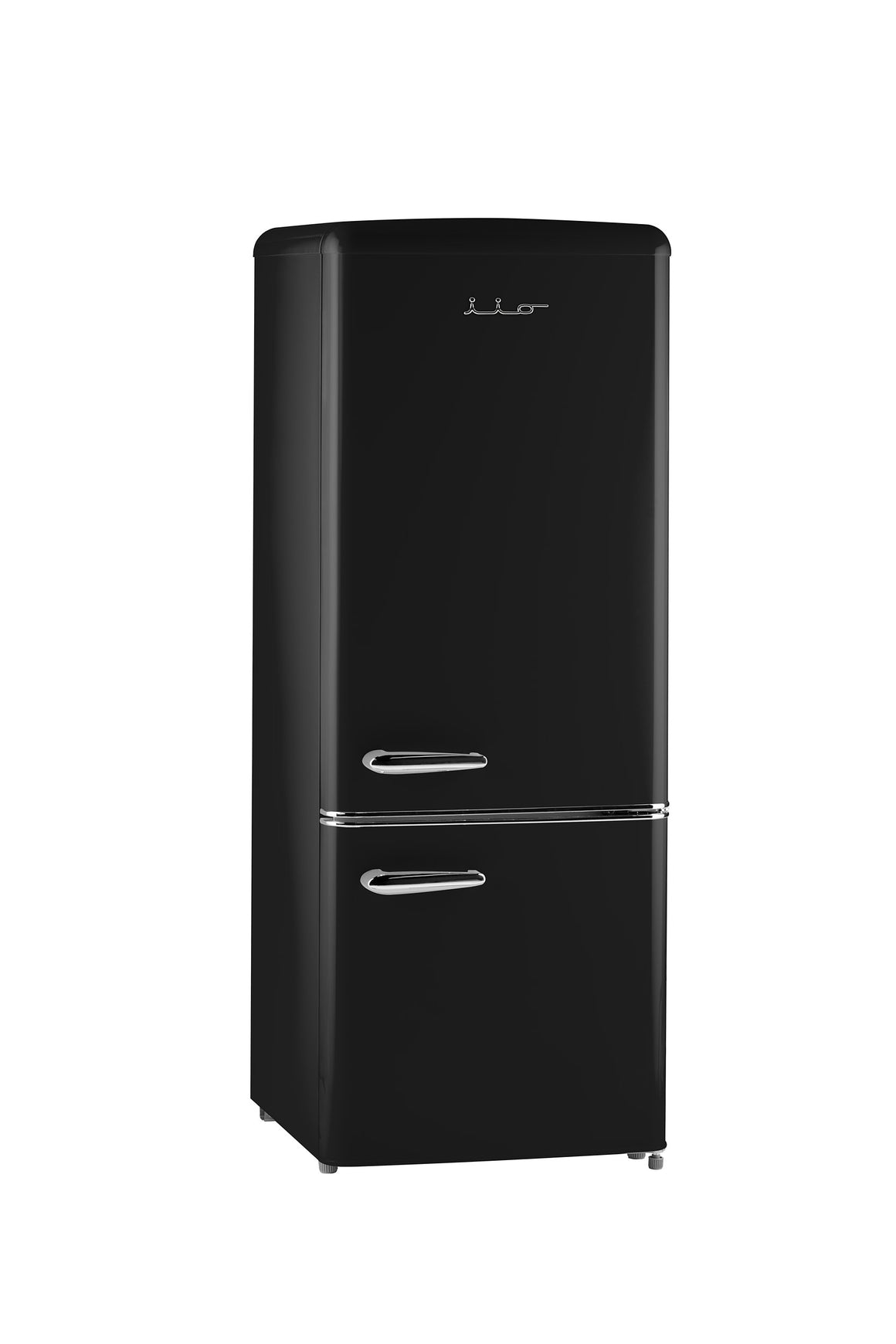 iio 7 Cu. Ft. Retro Refrigerator with Bottom Freezer in Midnight Black