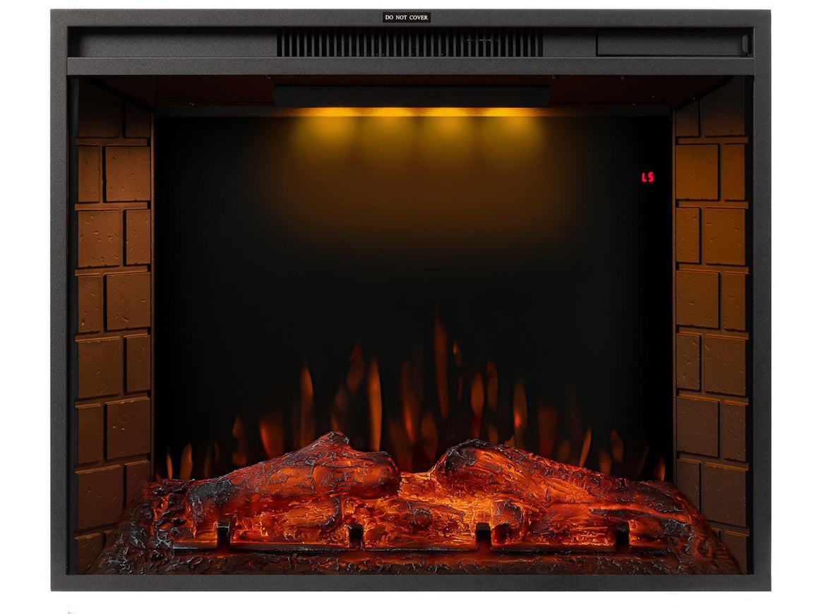TREXM 28 inch LED Recessed Electric Fireplace with 3 Top Light Colors