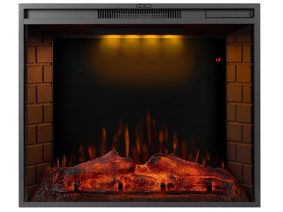 TREXM 30 inch LED Recessed Electric Fireplace with 3 Top Light Colors