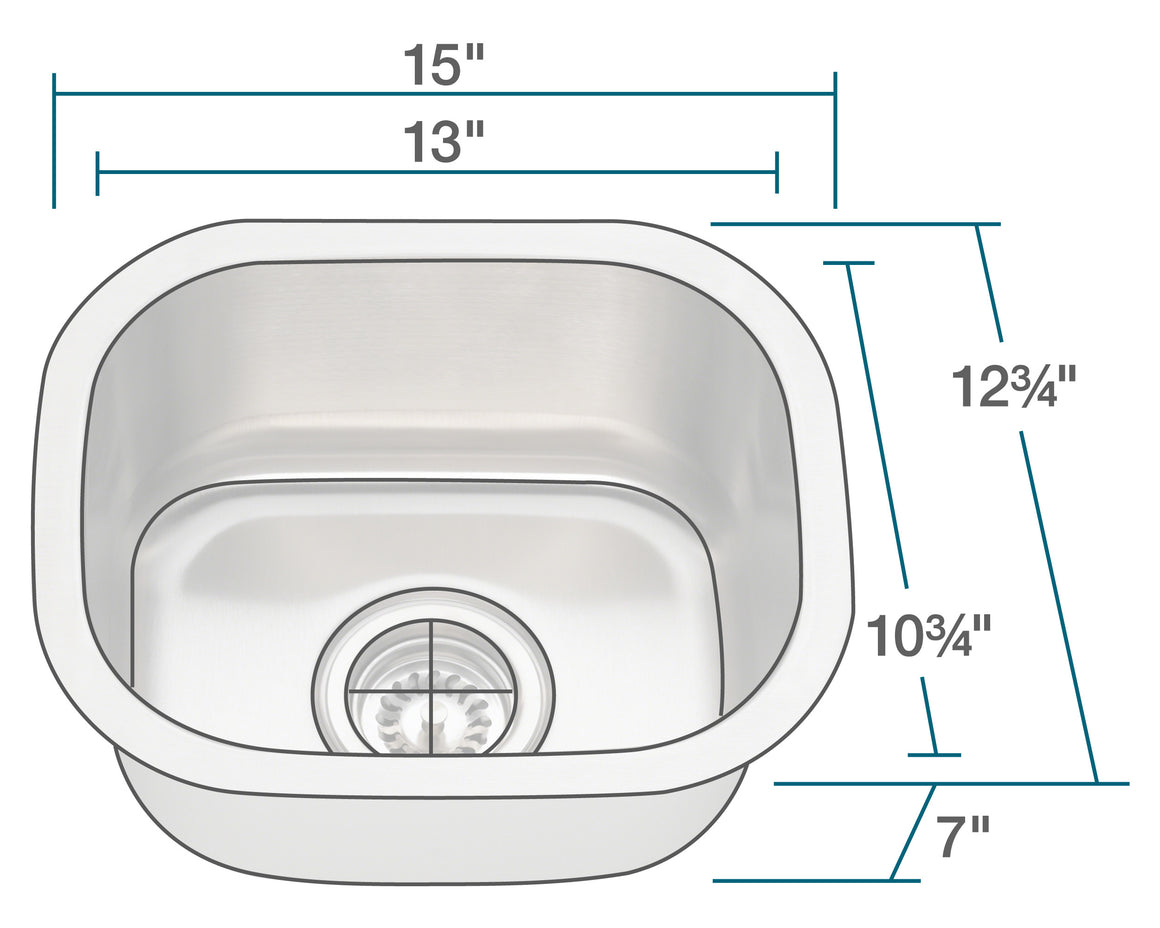 P2151-16 Stainless Steel Bar Sink