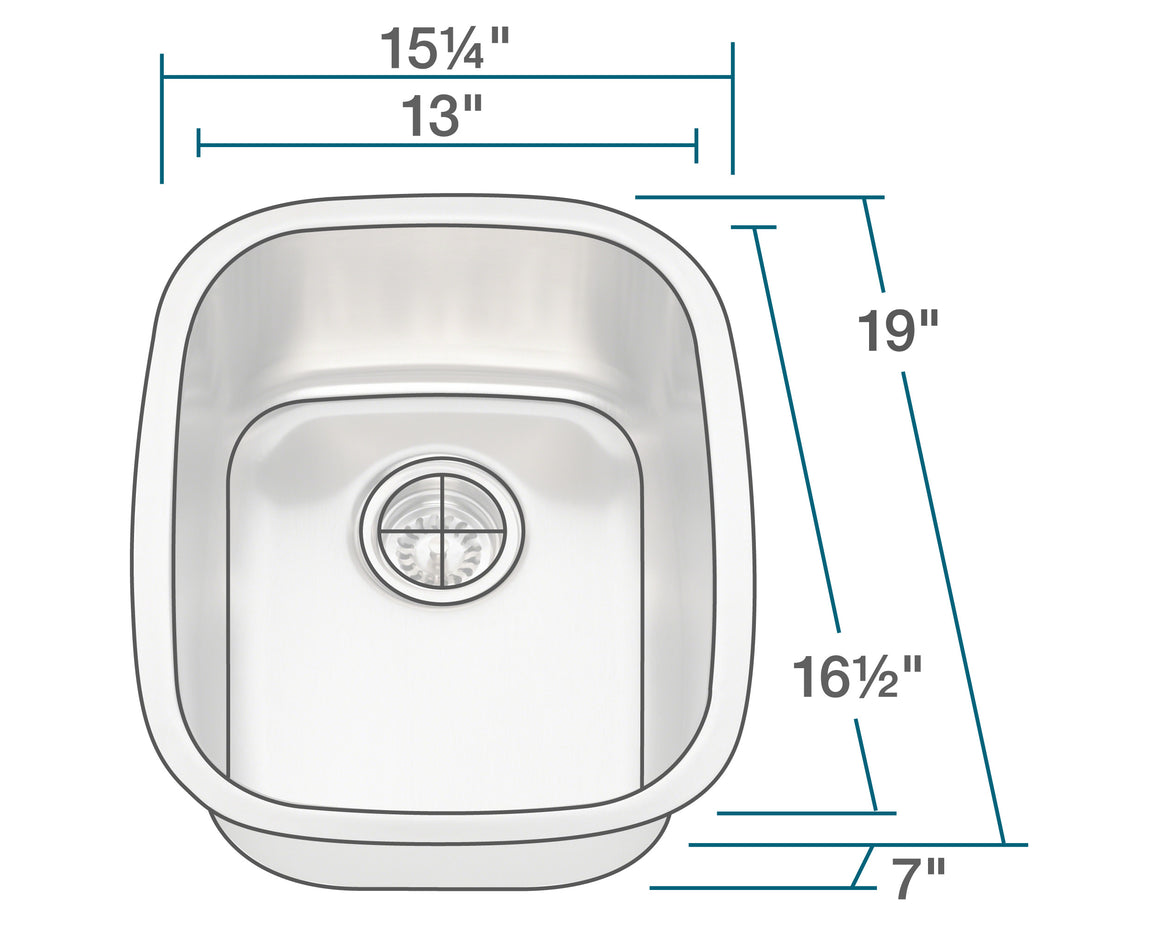 P5181-16 Stainless Steel Bar Sink