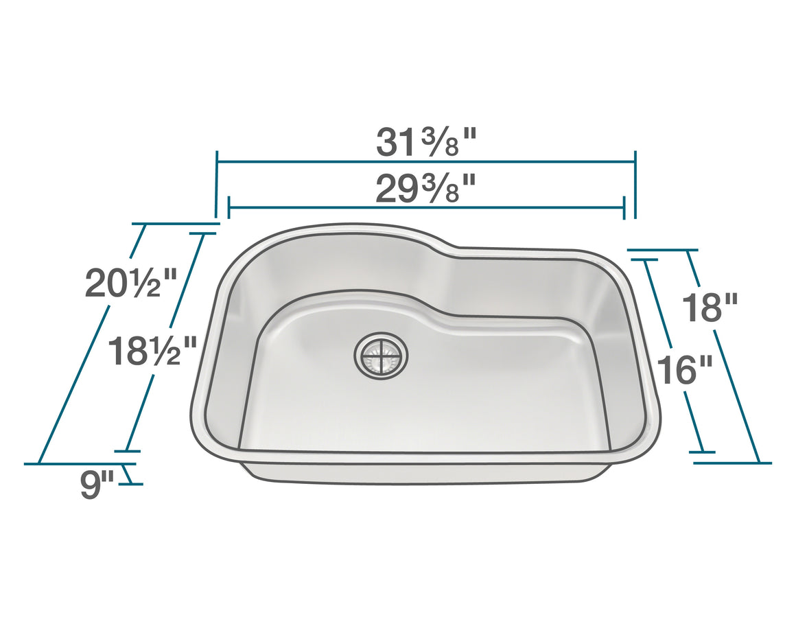 P643-16 Single Bowl Stainless Steel Sink