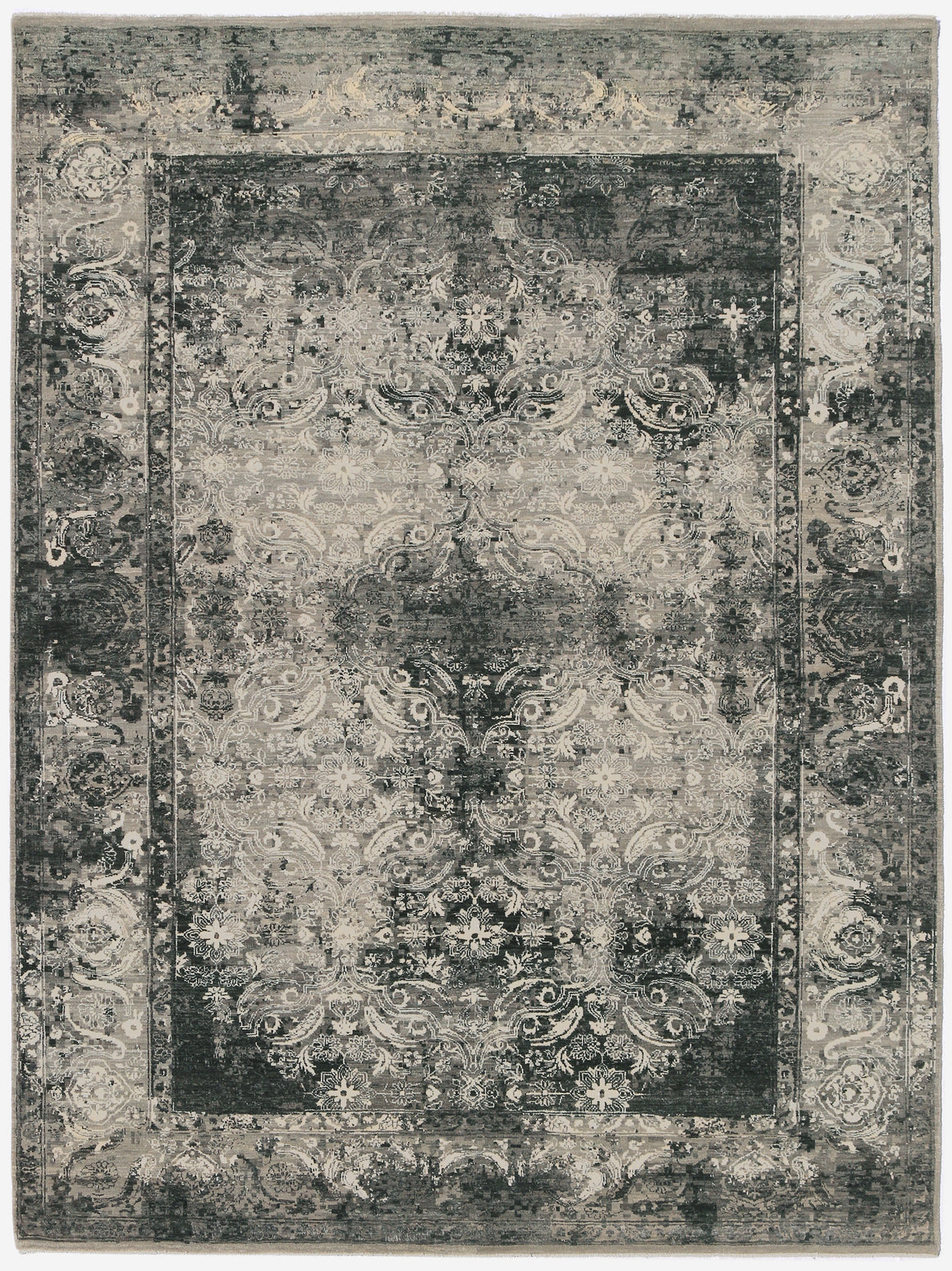 Hoeft Transitional Design Hand Knotted Rug 2'x3'