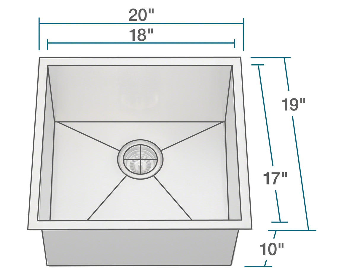 PS1232 Rectangular Stainless Steel Utility Sink