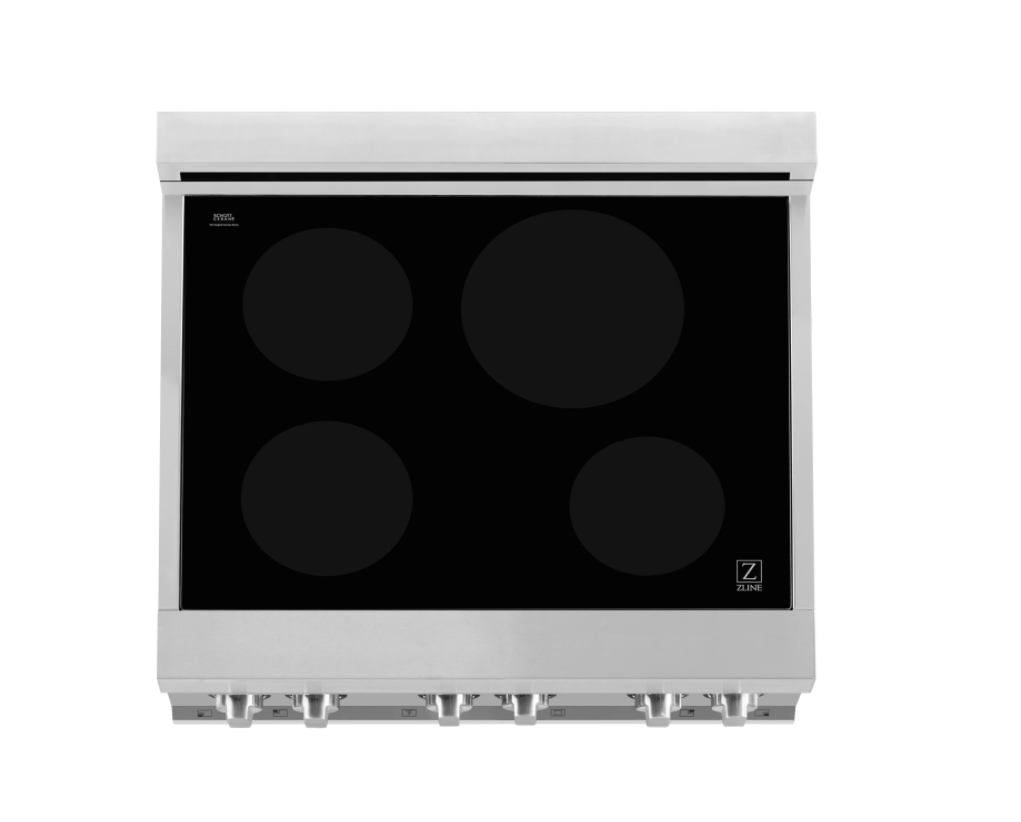 ZLINE 30 Induction Range in Stainless Steel with a White Matte Door  (RAIND-WM-30)