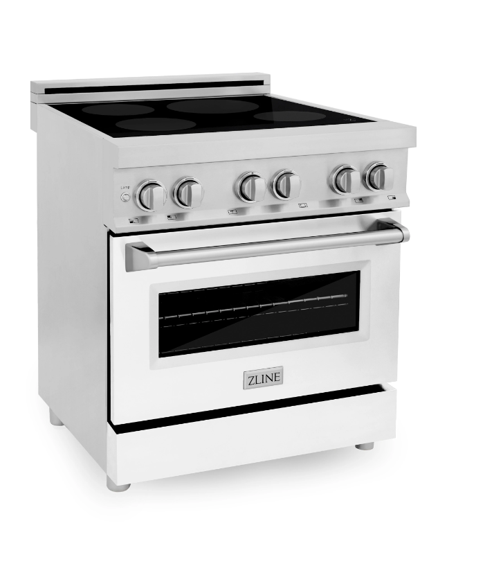 ZLINE 30 Induction Range in Stainless Steel with a White Matte Door (R -  HouseTie
