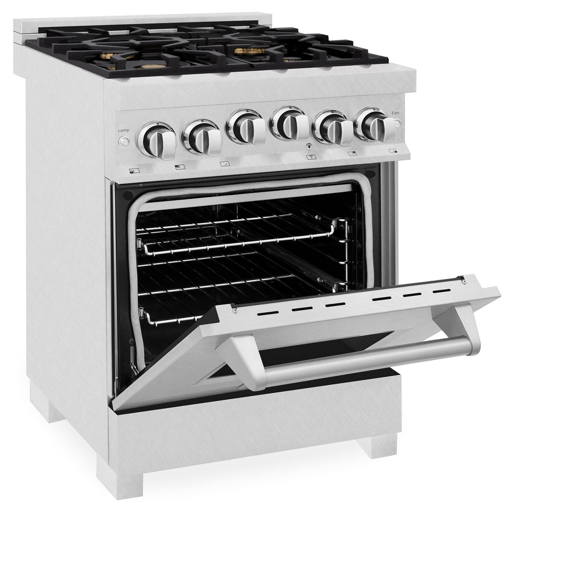 ZLINE 24" 2.8 cu. ft. Range with Gas Stove and Gas Oven in DuraSnow® Stainless Steel with Brass Burners (RGS-SN-BR-24)