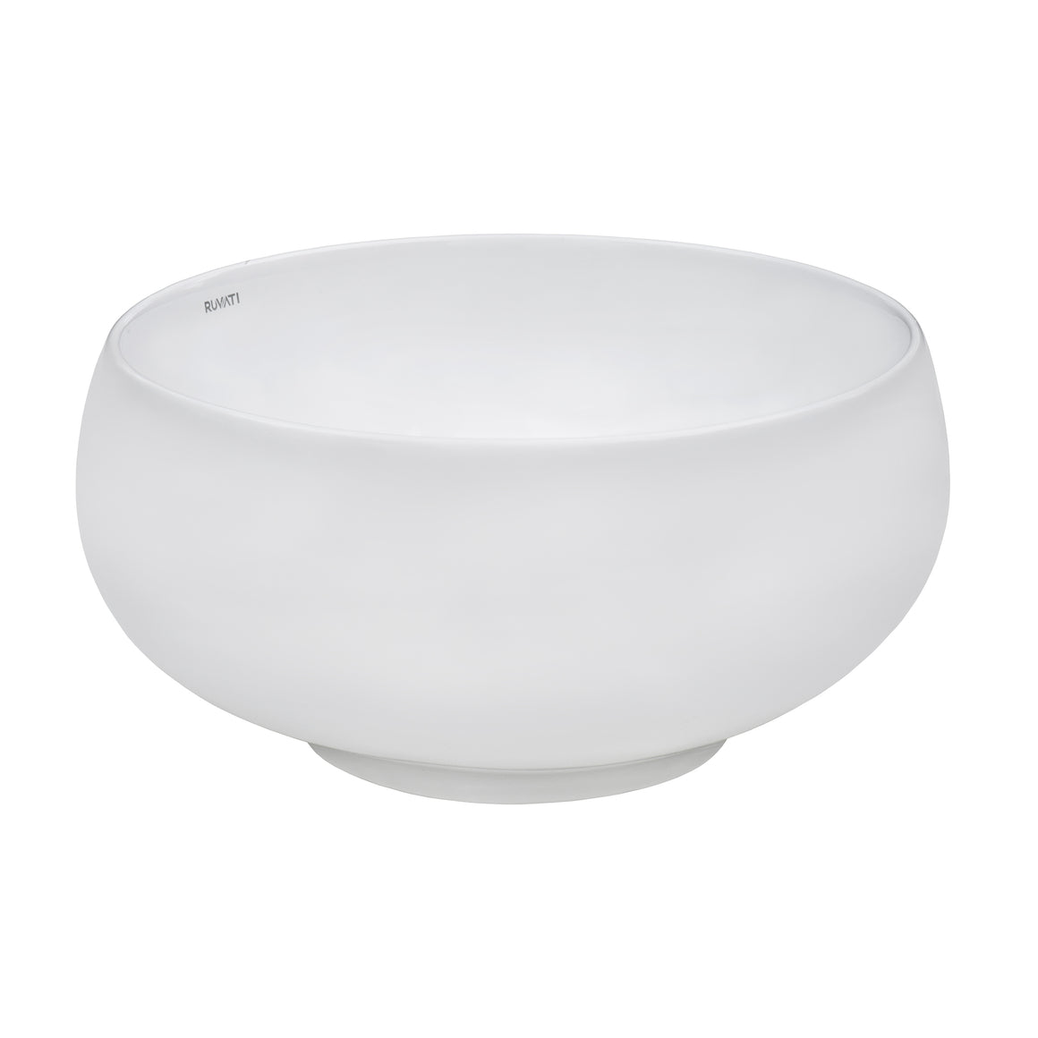 Ruvati 12 inch Bathroom Vessel Sink Round White Circular Above Counter Porcelain Ceramic